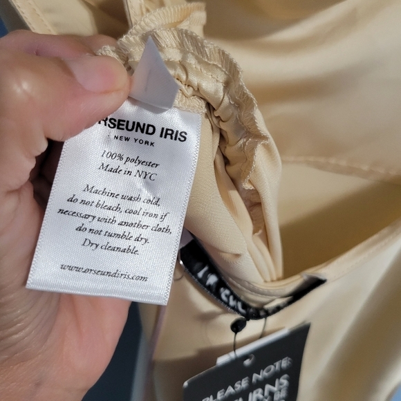 Orseund Iris Drawstring Dress in Champagne Size Large - Picture 11 of 16